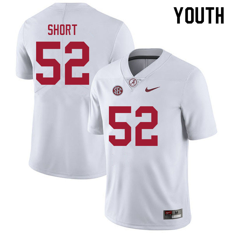 Youth #52 Carter Short Alabama Crimson Tide College Football Jerseys Sale-White